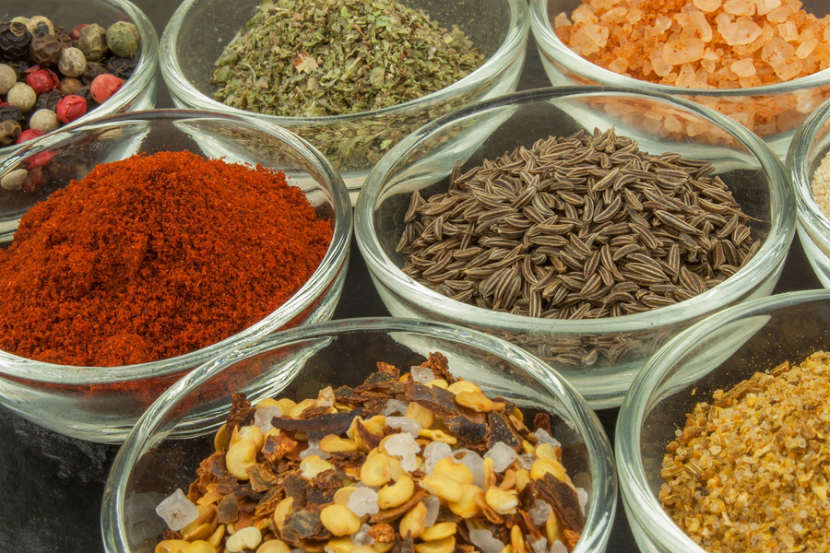 a variety of spices in a bowl